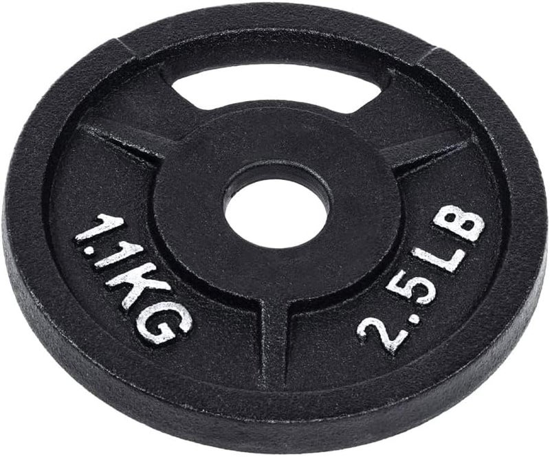 Fitvids قرص وزن من الحديد الزهر بقطر 2 إنش للأولمبي و1 إنش للمعيار لتدريب القوة ورفع الأثقال، متوفر بأوزان متعددة - Image 3